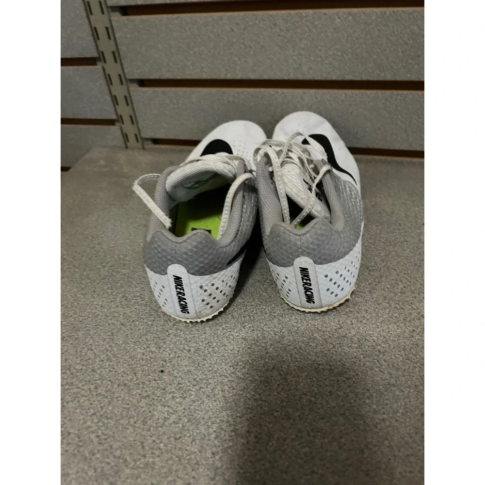 Nike Zoom Rival S 8 Track Spikes White Grey‎ Black Mens 7.5 806554-110